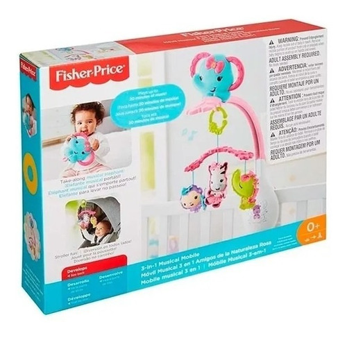 Cunero Musical 3 En 1 Rosa Fisher Price Mejor Precio!