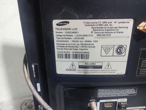 Tv Samsung Lcd Ln32c450e1 Pantalla Rota Resto Ok (Usado)