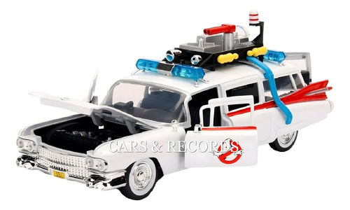 Ghostbusters Movie Ecto 1 Cadillac 1959 Ambul. - Jada 1/24 Blanco