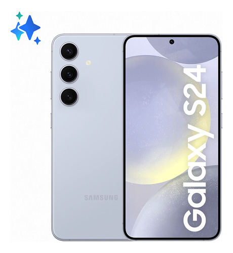 Celular Samsung Galaxy S24, Galaxy Ai, Câmera Tripla Traseira De Até 50mp, Selfie De 12mp, Tela De 6.2  1-120hz, 512gb, 8gb De Ram, Esim Azul