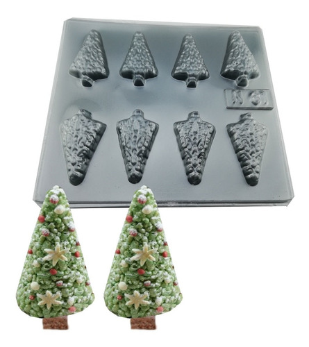 Molde Acetato 8 Arbolitos Navidad Mod N61