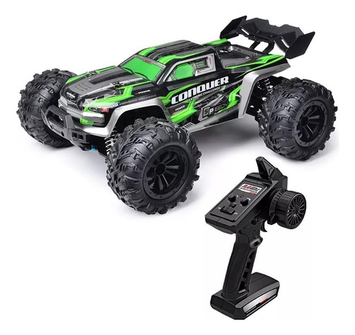 Automodelo Elétrico Conquer Carro De Controle Remoto Offroad Cor Verde Verde