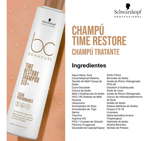 Bonacure Time Restore Shampoo Antiedad 250 Ml