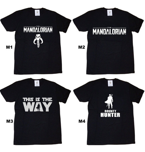 Imagen 2 de 9 de Remeras Wilwarin Estampa Vinilo Star Wars The Mandalorian