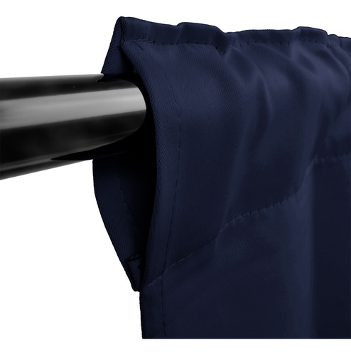 Cortinas Blackout Textil Living 130x210 2 Paños Importada Azul