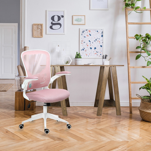 Silla De Escritorio Mundo In Vest Ejecutiva Ergonomica Mesh Color Rosa