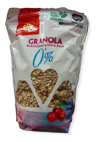 Granola Arandano Y Mora Azul Granvita 1.2kg Vegano Fitness