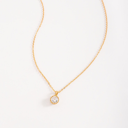 Collar Cadena Con Dije Diamonice 55 Cm Joyería Nice Dorado