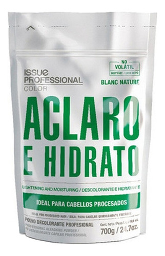 Polvo Decolorante Issue Blanc Nature Uso Profesional 700g X6