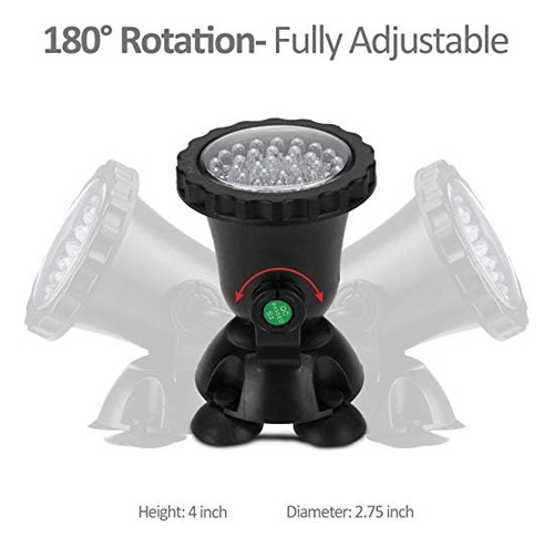 Luces De Estanque Subacuáticas 36 Bombillas Led Con Temporiz