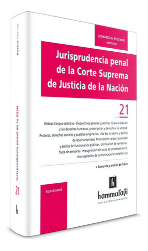 Jurisprudencia Penal De La Corte Suprema  Vol. 1 De Justicia De La Nación,, De Pitlevnik, Leonardo G.. Editorial Hammurabi En Español