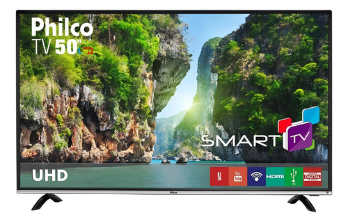 Smart TV de 50" Philco PTV50F60SN com tela LED 4K - preto