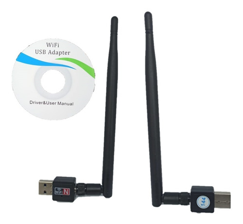 Imagen 1 de 3 de Adaptador Antena Wifi Usb Para Pc Alta Pótencia Rompemuros