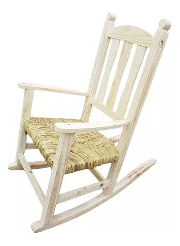 Sillon Mecedor Pino Y Junco