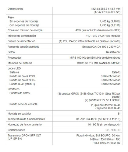 Ubiquiti Terminal De Línea Óptica Uf-olt