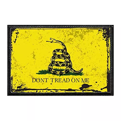 Gadsden Flag Yellow Embroidered Patch Dont Tread on Me w/Velcro Brand  Fastener