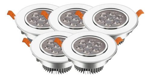 Pack X5 Focos Led Embutidos 7w Luz Fria Led Focos Led Embuti