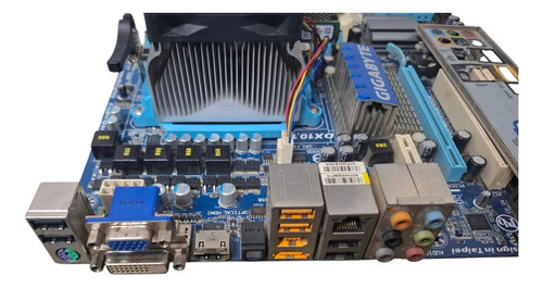 Mother Ga Ma785gm-us2h Con Athlon Ii X4 2.8ghz Y Ram De 6gb Azul Acero (Usado)