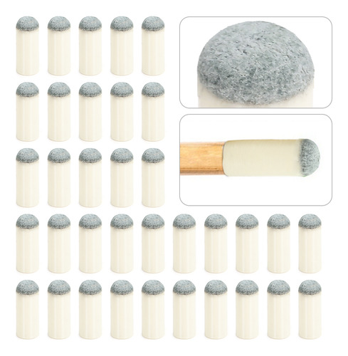 100pcs Puntas De Taco De Billar Con Fundas 9mm.10mm.11mm