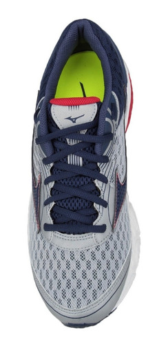 Tenis Mizuno Wave Dynasty P Masculino Prata/azul
