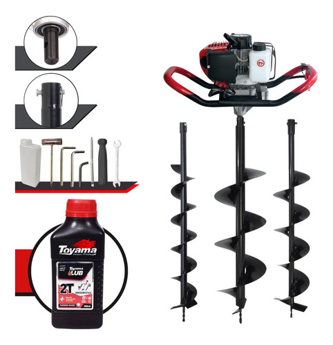 Trado Motorizado Anmax Gd520b 52cc 2t + Brocas E Óleo Toyama