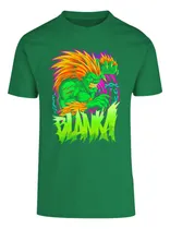 Comprar Playera Blanka  Street Fighter  Estilo Anime Retro