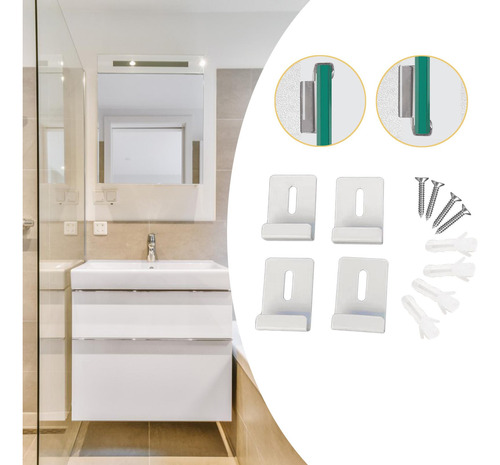 Kits De Clips De Soporte De Espejo Con Accesorios, Clips De