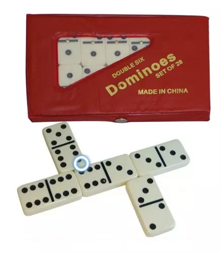 Domino Profissional De Osso: Estojo Com 28 Peças Para Jogos