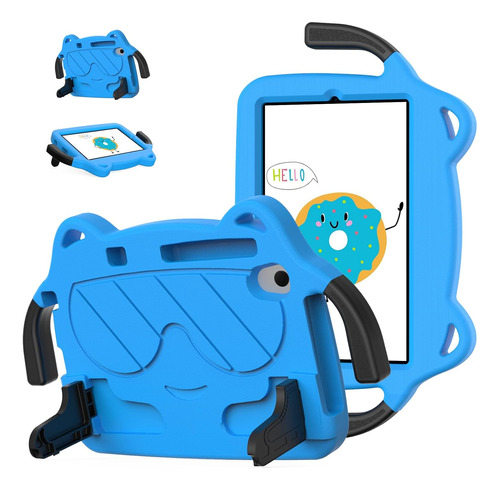 Funda Infantil Para Tcl Tab 8 Le  Con Soporte Y Asa-celeste