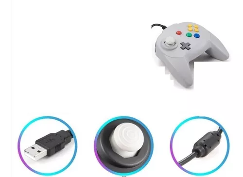 Controle Classico Nintendo 64 Usb Com Fio, Pc,mac E Switch !