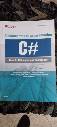 Fundamentos De Programación Ing. Ricardo Marcelo Villalobos