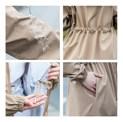 Chamarra Impermeable Plegable Ligera Para Mujer Rompevientos
