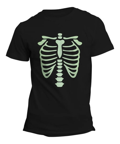 Imagen 1 de 4 de Remera Camiseta Esqueleto Haloween