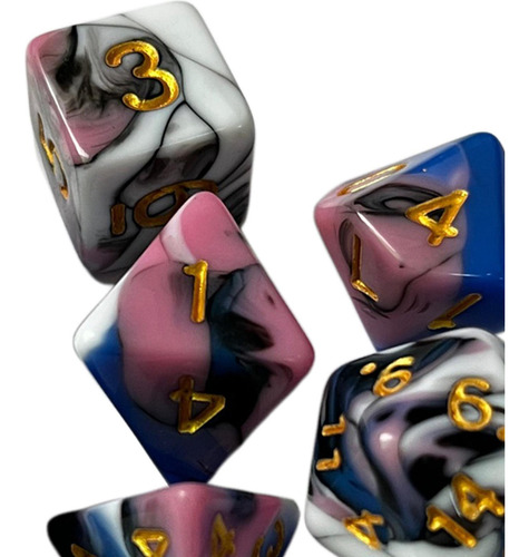 2 Juego De 7 Dados Poliédricos Para Suministros De Fiesta,