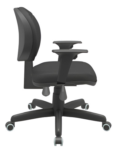 Cadeira Executiva Back C/ Braços Reg Tecido Plaxmetal Preta