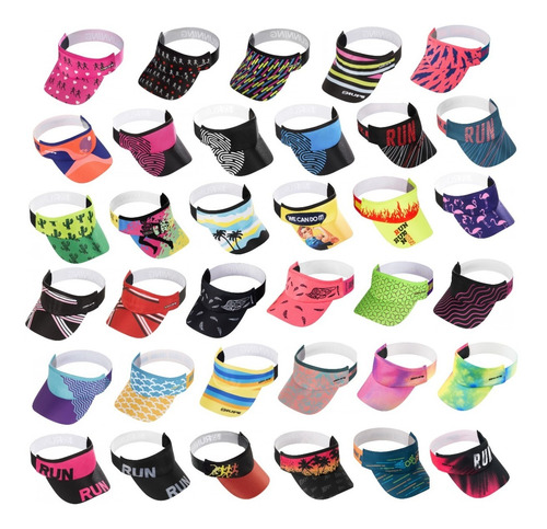 Imagem 1 de 5 de Viseira Para Corrida Hupi Feminina Masculina Várias Cores