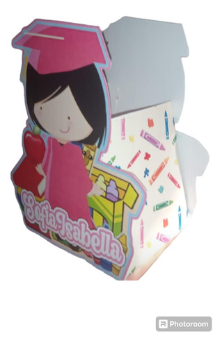 Cajitas Cotillón Para Graduación. Cajas, Recuerdos. Promo