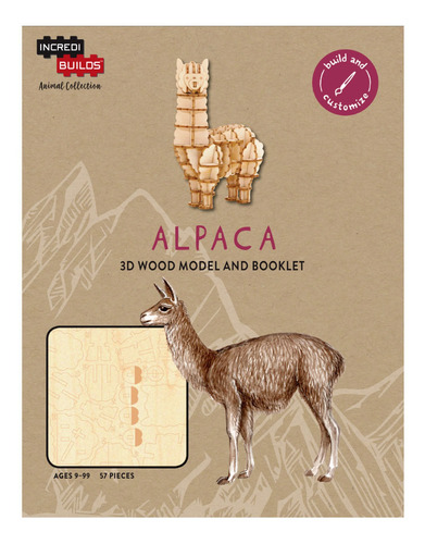 Animal Collection Alpaca Libro Y Modelo Para Armar En Madera