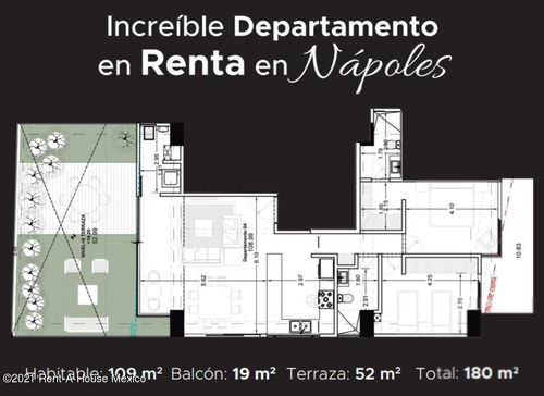 Imagen 4 de 12 de Departamento En Renta En Napoles Benito Juarez 214800nc