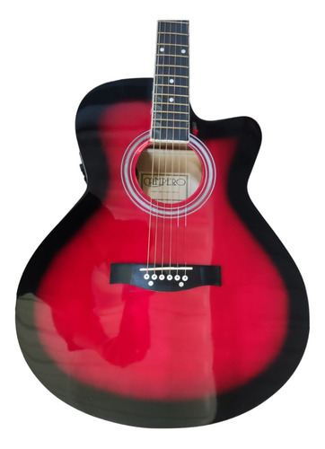 Guitarra Electroacústica Campero Roja Con Corte