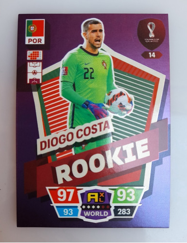 Adrenalyn Qatar 2022 Panini - Carta Rookie #14 Diogo Costa