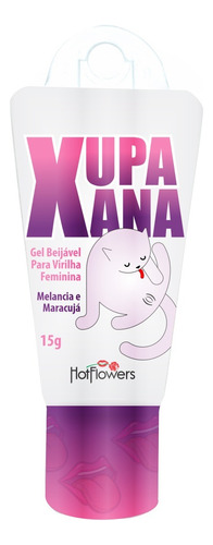  Gel Beijável Xupa Xana Sabor Maracujá Melancia Hot Flowers Fragrância Maracujá e Melancia