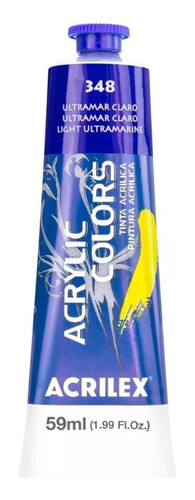 Tinta Acrílica Com 59ml Cor: 348 Ultramar Claro Acrilex