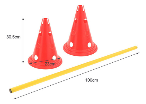 Pista De Cones Com Barreiras Salto Com Barreira Bastões De