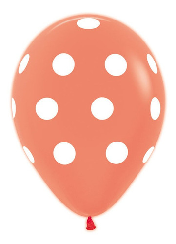 Bolsa Con 12 Globos Neón Polka Dots 12 Pulagdas Premium