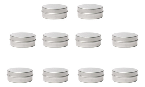 10 Tarros De Lata De Aluminio, Tarros De Crema Vacíos, Caja
