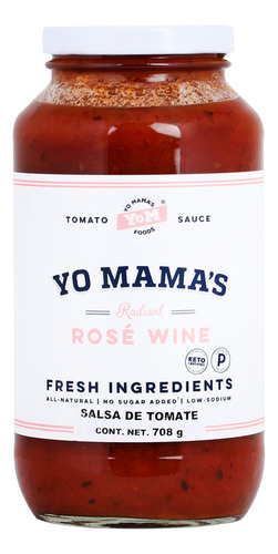 Salsa Para Pasta De Tomate Rose Wine Yo Mamas 708 Grs