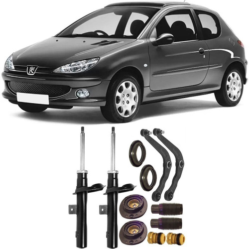 Amortecedor Peugeot 206 Diant.+bandeja+kit (1998 Até 2010) (Recondicionado)