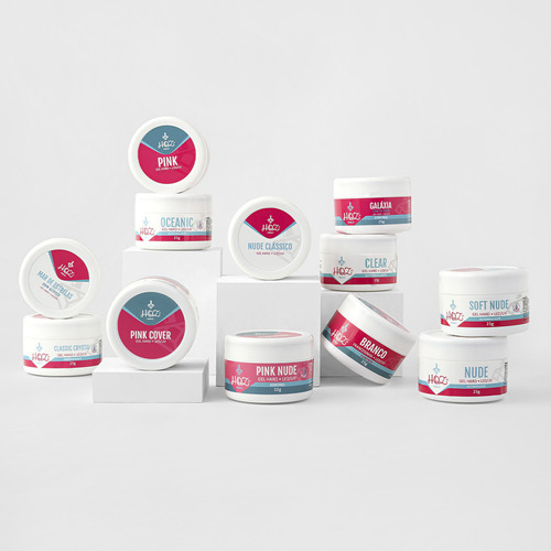 Kit Com 12 Géis Hard 25g Hqz Nails Para Reposição De Géis