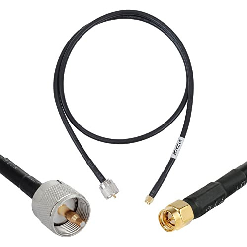 Cable De Extensión Sma Macho Pl259 Uhf De 3 Pies (50 O...